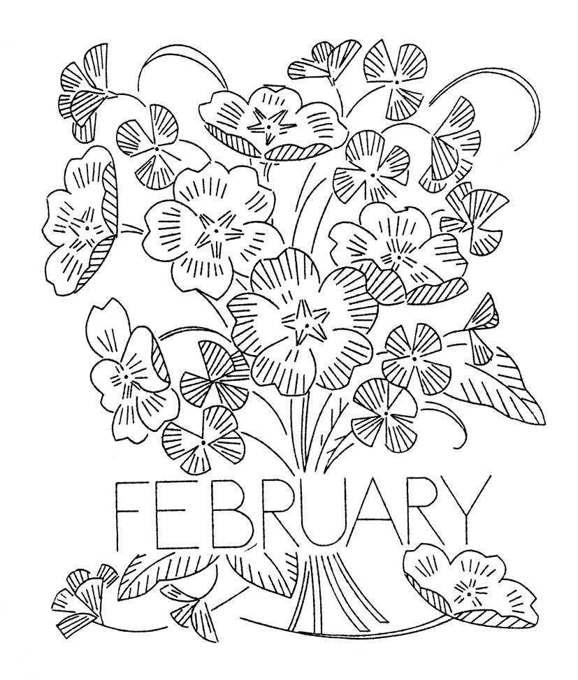 december flower of the month coloring pages - photo #5
