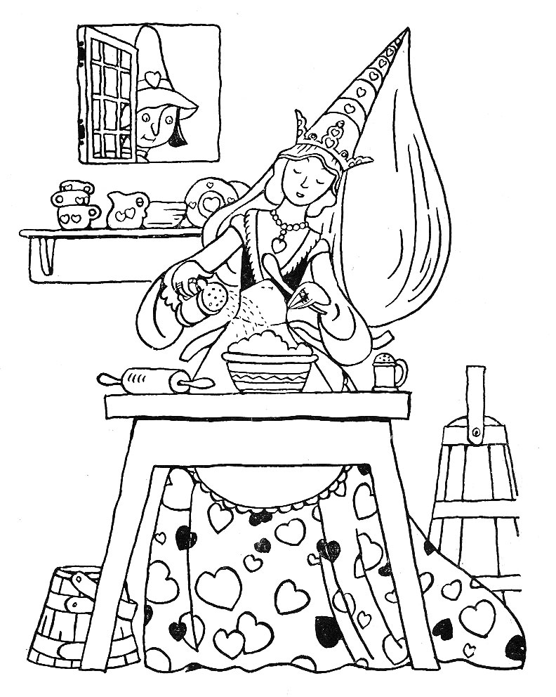 queen of hearts coloring pages - photo #22