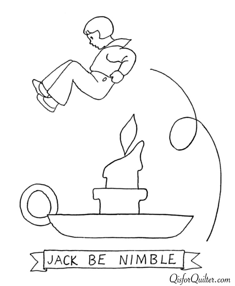 jack be nimble nursery rhyme coloring pages - photo #7
