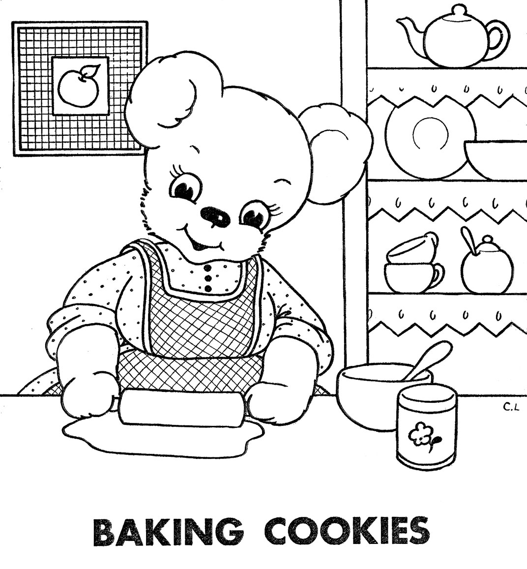 Baking Animal Coloring Picture 4
