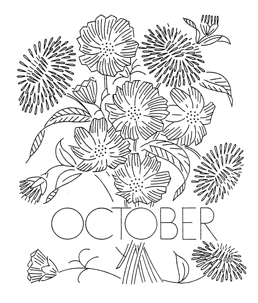december flower of the month coloring pages - photo #39